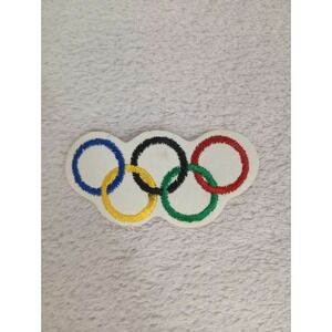Vintage Olympic Rings Embroidered Patch Sew Iron On DIY Collectible Memorabilia